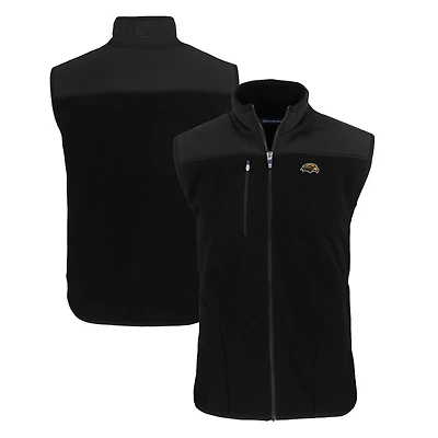 Men's Cutter & Buck  Black Southern Miss Golden Eagles Cascade Eco Sherpa Fleece Full-Zip Vest