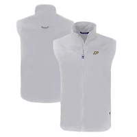 Men's Cutter & Buck  Gray Purdue Boilermakers Charter Eco Recycled Full-Zip Vest