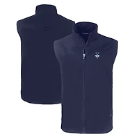 Men's Cutter & Buck Navy UConn Huskies Charter Eco Recycled Full-Zip Vest