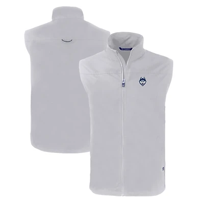Men's Cutter & Buck Gray UConn Huskies Charter Eco Recycled Full-Zip Vest