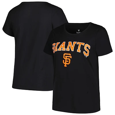 Women's Profile Black San Francisco Giants Plus Size Arch Logo T-Shirt
