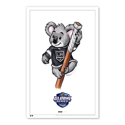 Los Angeles Kings 11" x 17" 2023 NHL Melbourne Series Sketch Limited Edition Poster Print