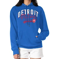 Women's G-III 4Her by Carl Banks  Blue Detroit Pistons Filigree Logo Pullover Hoodie