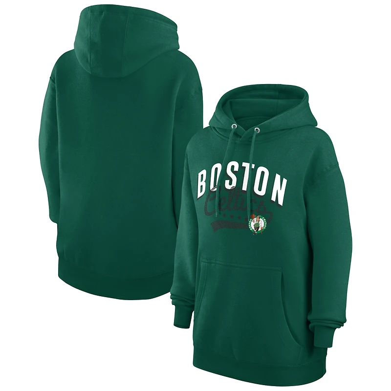 Women's G-III 4Her by Carl Banks Kelly Green Boston Celtics Filigree Logo Pullover Hoodie