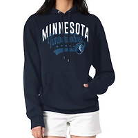 Women's G-III 4Her by Carl Banks  Navy Minnesota Timberwolves Filigree Logo Pullover Hoodie