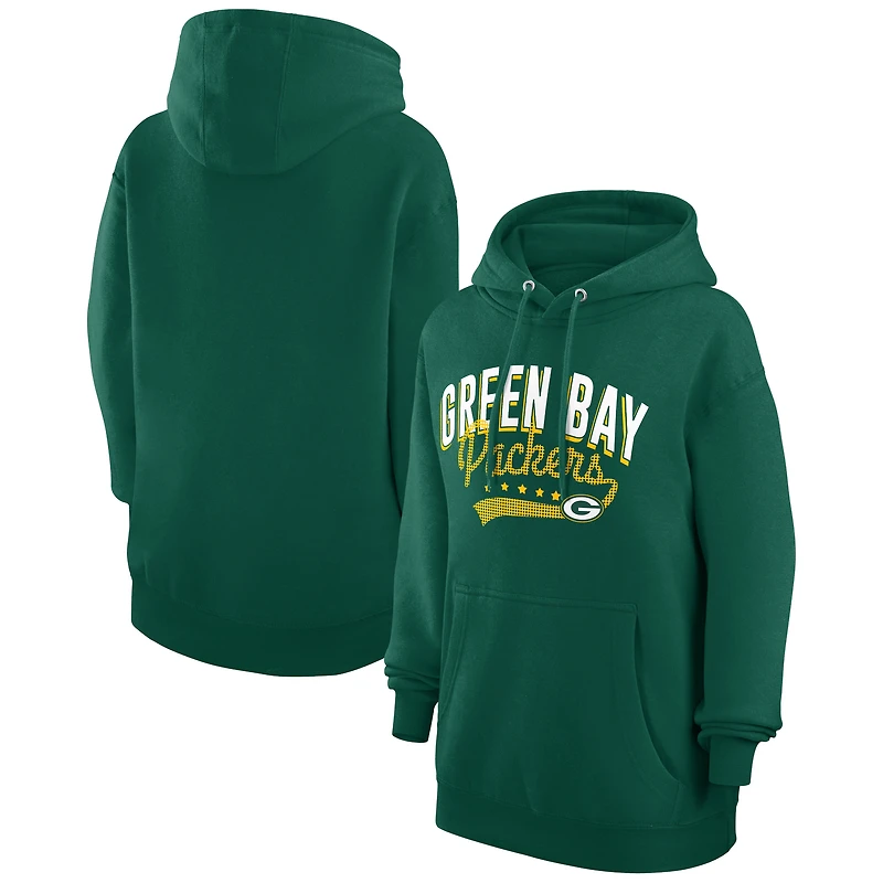 Women's G-III 4Her by Carl Banks Green Green Bay Packers Filigree Logo Pullover Hoodie