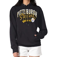 Women's G-III 4Her by Carl Banks  Black Pittsburgh Steelers Filigree Logo Pullover Hoodie