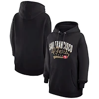 Women's G-III 4Her by Carl Banks  Black San Francisco 49ers Filigree Logo Pullover Hoodie