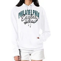 Women's G-III 4Her by Carl Banks  White Philadelphia Eagles Filigree Logo Pullover Hoodie