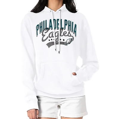 Women's G-III 4Her by Carl Banks  White Philadelphia Eagles Filigree Logo Pullover Hoodie