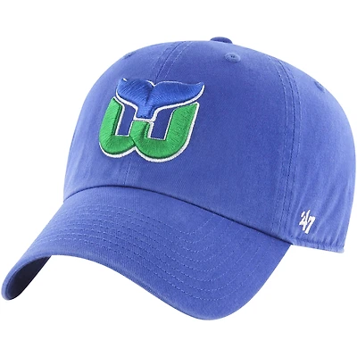 Men's '47 Blue Hartford Whalers Vintage Hockey Logo Clean Up Adjustable Hat