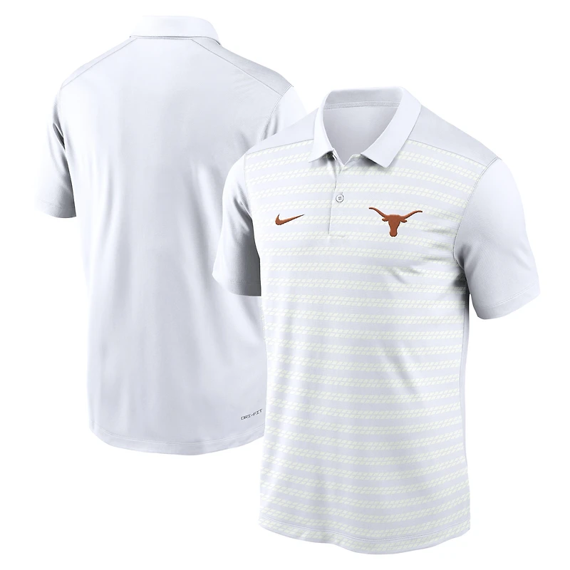Men's Nike White Texas Longhorns 2024 Early Season Coaches Sideline Dri-FIT Polo