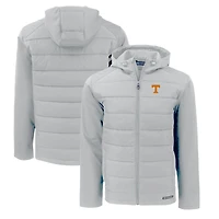 Men's Cutter & Buck Tennessee Volunteers Evoke Hybrid Eco Softshell Recycled Full-Zip Hoodie Jacket