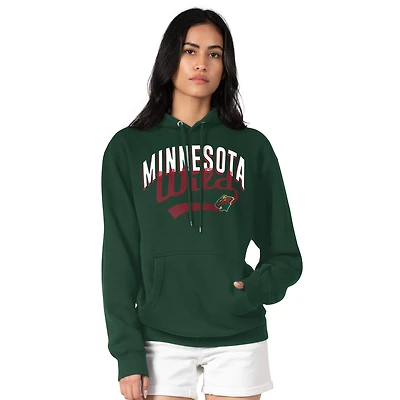 Women's G-III 4Her by Carl Banks Green Minnesota Wild Filigree Logo Pullover Hoodie
