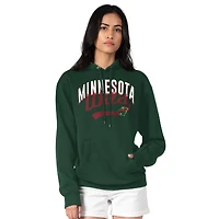 Women's G-III 4Her by Carl Banks  Green Minnesota Wild Filigree Logo Pullover Hoodie