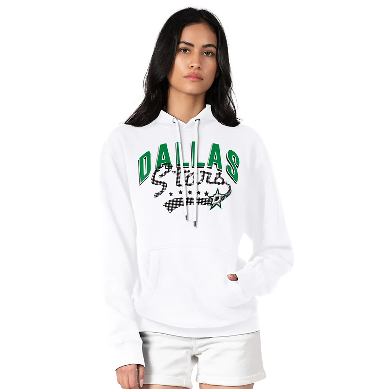 Women's G-III 4Her by Carl Banks White Dallas Stars Filigree Logo Pullover Hoodie