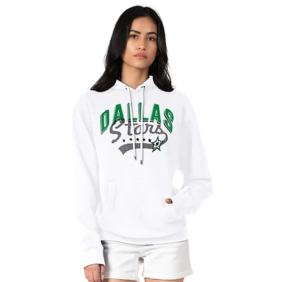 Women's G-III 4Her by Carl Banks  White Dallas Stars Filigree Logo Pullover Hoodie