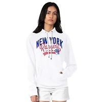 Women's G-III 4Her by Carl Banks  White New York Rangers Filigree Logo Pullover Hoodie