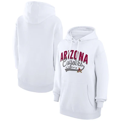 Women's G-III 4Her by Carl Banks  White Arizona Coyotes Filigree Logo Pullover Hoodie