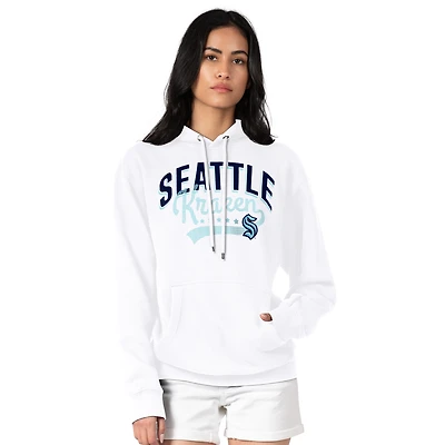 Women's G-III 4Her by Carl Banks  White Seattle Kraken Filigree Logo Pullover Hoodie