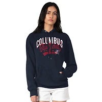Women's G-III 4Her by Carl Banks  Navy Columbus Blue Jackets Filigree Logo Pullover Hoodie