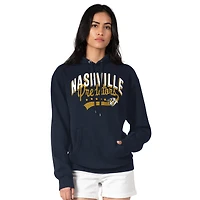 Women's G-III 4Her by Carl Banks  Navy Nashville Predators Filigree Logo Pullover Hoodie