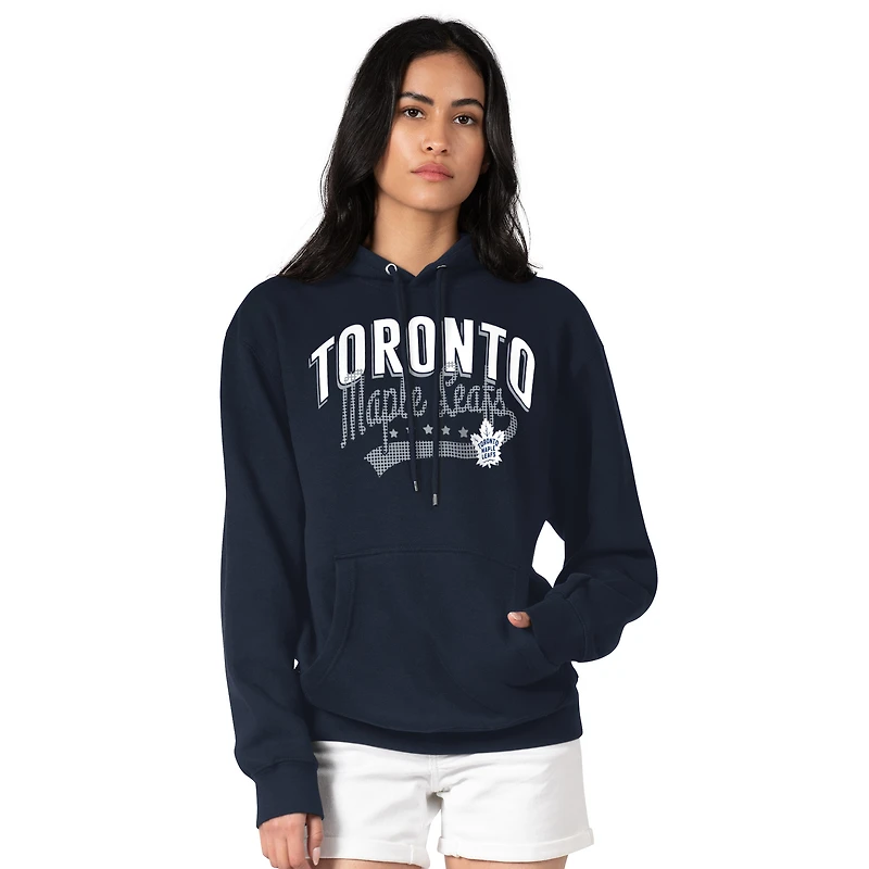 Women's G-III 4Her by Carl Banks Navy Toronto Maple Leafs Filigree Logo Pullover Hoodie