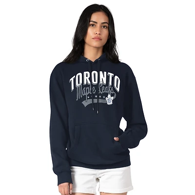 Women's G-III 4Her by Carl Banks Navy Toronto Maple Leafs Filigree Logo Pullover Hoodie