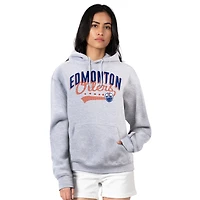 Women's G-III 4Her by Carl Banks  Gray Edmonton Oilers Filigree Logo Pullover Hoodie