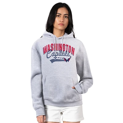 Women's G-III 4Her by Carl Banks  Gray Washington Capitals Filigree Logo Pullover Hoodie