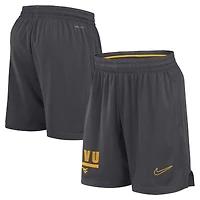 Men's Nike Anthracite West Virginia Mountaineers 2024 Sideline Performance Mesh Shorts