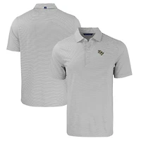 Men's Cutter & Buck  Gray/White UCF Knights Forge Eco Double Stripe Stretch Recycled Polo