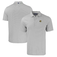 Men's Cutter & Buck  Gray/White Wichita State Shockers Forge Eco Double Stripe Stretch Recycled Polo