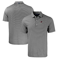 Men's Cutter & Buck  Black/White Georgia Bulldogs Forge Eco Double Stripe Stretch Recycled Polo