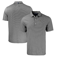 Men's Cutter & Buck  Black/White Wake Forest Demon Deacons Forge Eco Double Stripe Stretch Recycled Polo