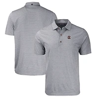 Men's Cutter & Buck  Heather Black South Carolina Gamecocks Forge Eco Heathered Stripe Stretch Recycled Polo