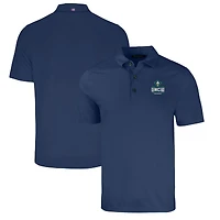Men's Cutter & Buck Heather Navy UNC Wilmington Seahawks Forge Eco Stretch Recycled Polo