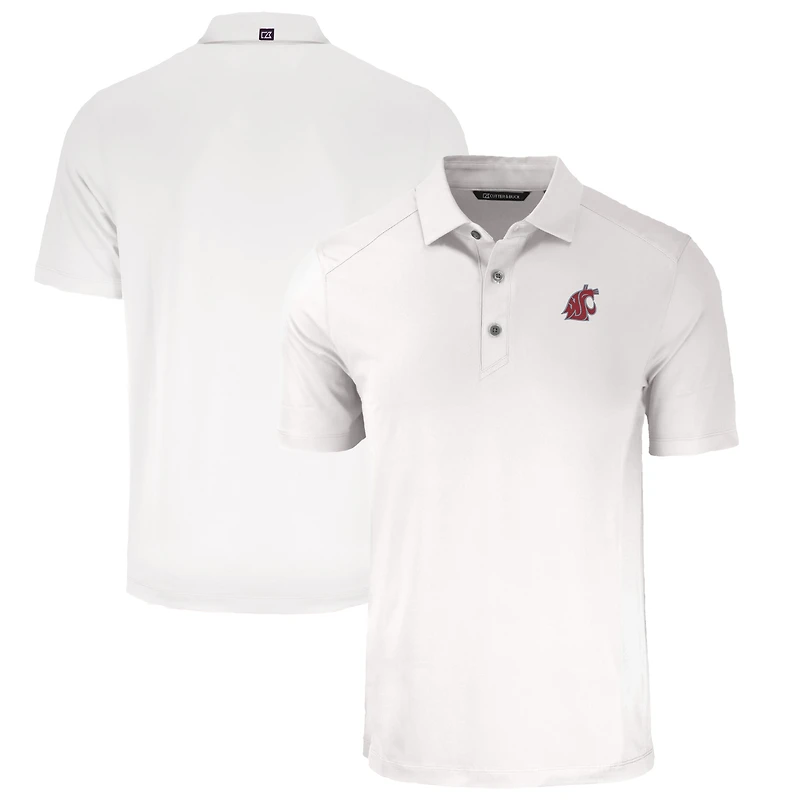 Men's Cutter & Buck White Washington State Cougars Forge Eco Stretch Recycled Polo