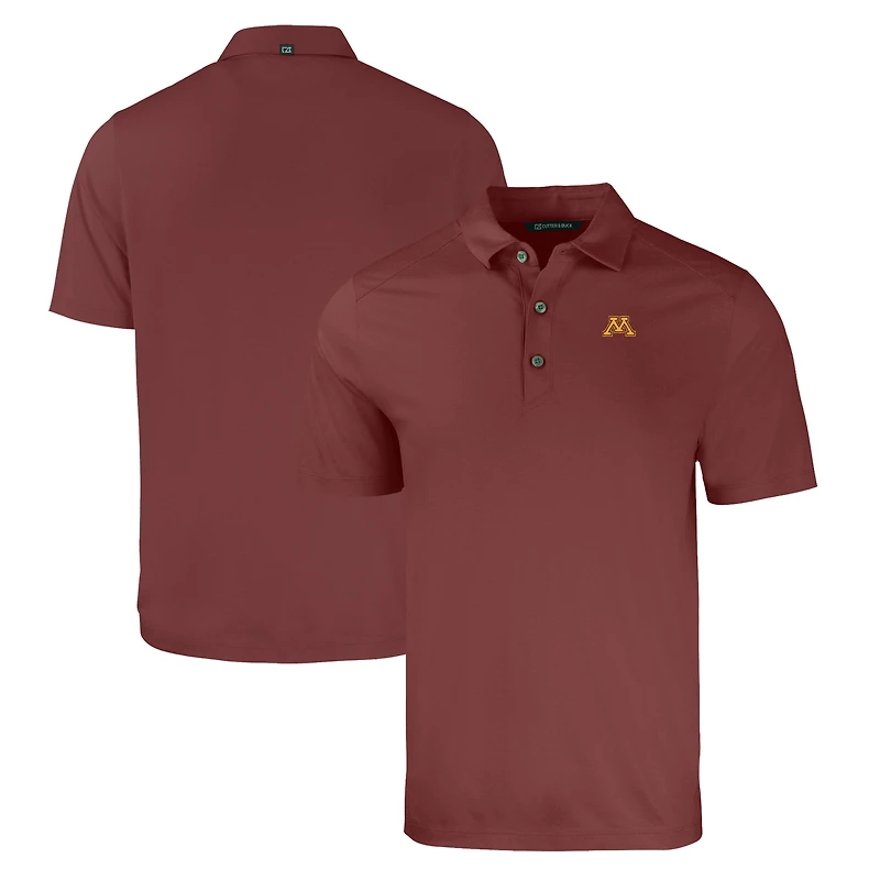 Men's Cutter & Buck Heather Maroon Minnesota Golden Gophers Forge Eco Stretch Recycled Polo