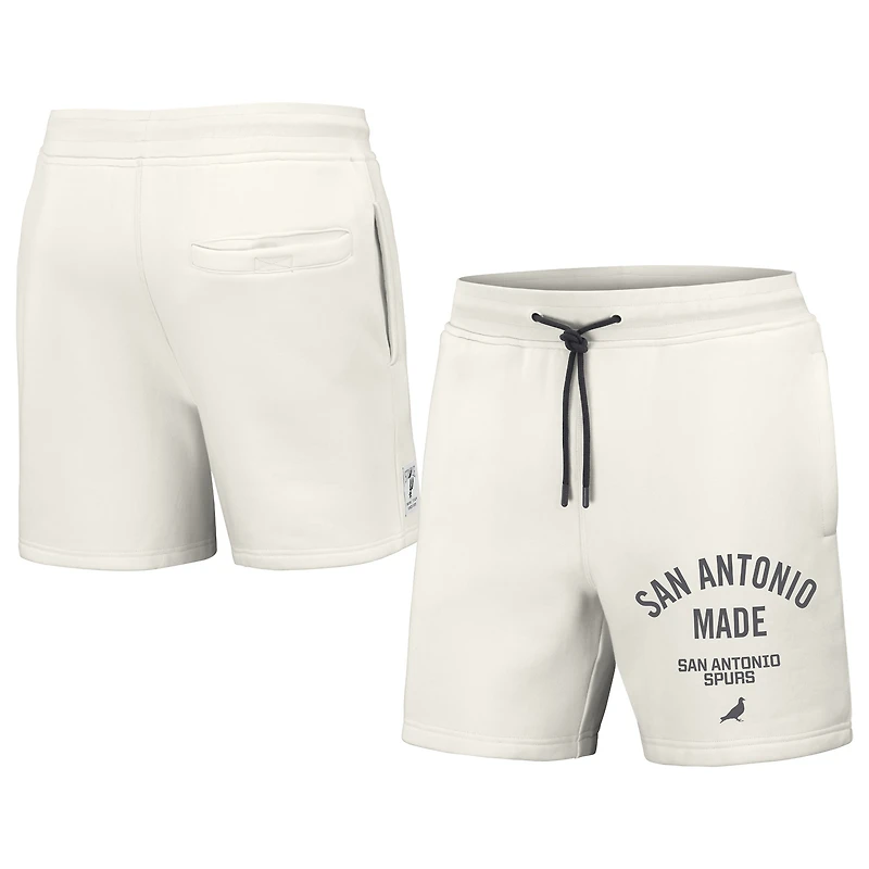 Men's NBA x Staple Cream San Antonio Spurs Heavyweight Fleece Shorts