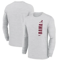 Men's Nike White Alabama Crimson Tide 2024 Sideline Velocity Dri-FIT Long Sleeve T-Shirt