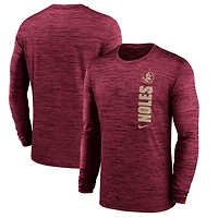 Men's Nike Garnet Florida State Seminoles 2024 Sideline Velocity Dri-FIT Long Sleeve T-Shirt