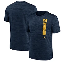 Men's Jordan Brand Navy Michigan Wolverines 2024 Sideline Velocity Dri-FIT T-Shirt