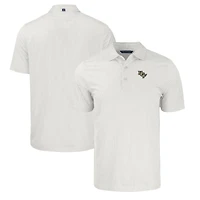 Men's Cutter & Buck White/Gray UCF Knights Pike Eco Symmetry Print Stretch Recycled Polo