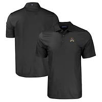 Men's Cutter & Buck Black ECU Pirates Pike Eco Tonal Geo Print Stretch Recycled Polo