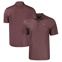 Men's Cutter & Buck Crimson Harvard Crimson Pike Eco Tonal Geo Print Stretch Recycled Polo