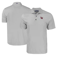 Men's Cutter & Buck Gray Lamar Cardinals Pike Eco Tonal Geo Print Stretch Recycled Polo
