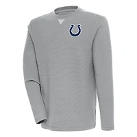 Men's Antigua  Gray Indianapolis Colts Flier Bunker Pullover Sweatshirt