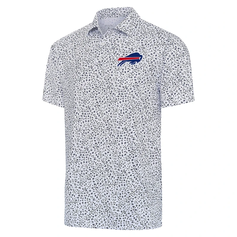 Men's Antigua  White/Navy Buffalo Bills Motion Polo