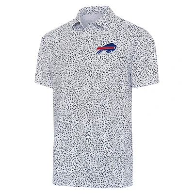 Men's Antigua  White/Navy Buffalo Bills Motion Polo